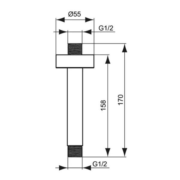 Brat de dus Ideal Standard IdealRain 15 cm auriu periat - Img 7