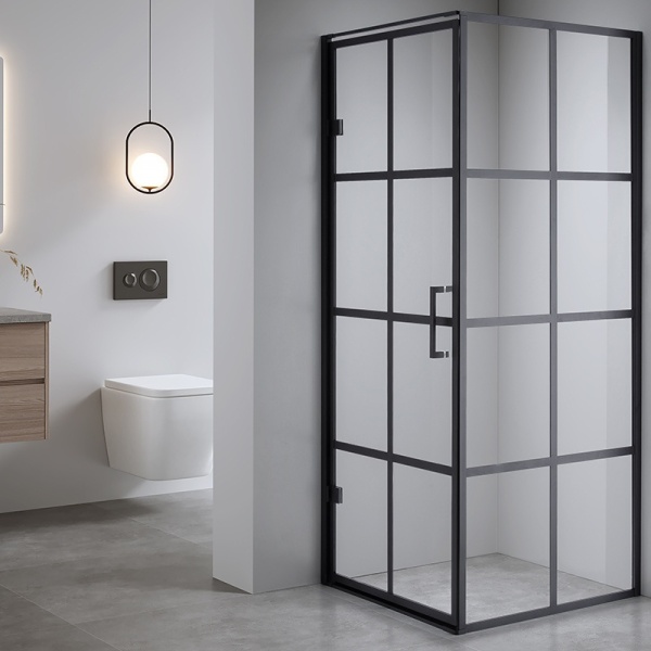 Cabina De Dus BS10B Patrata , Dimensiune 90x90cm , Culoare Negru - Img 3