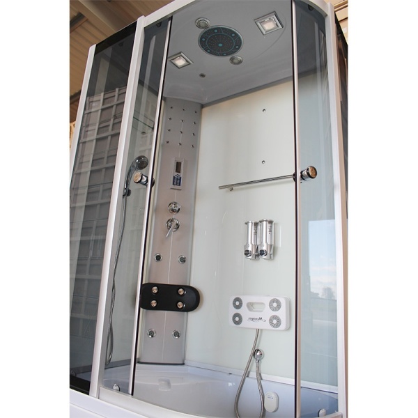 Cabina de dus cu hidromasaj, Dimensiune 120x80,Stanga , cu Peretii din Spate Albe - Img 4