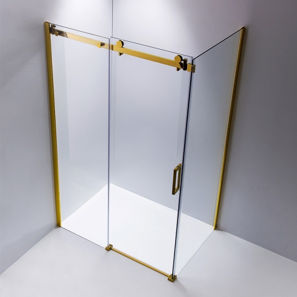 Cabina de dus Dreptunghiulara KZ202C, Design Modern 120x90cm, Culoare Auriu - Img 6