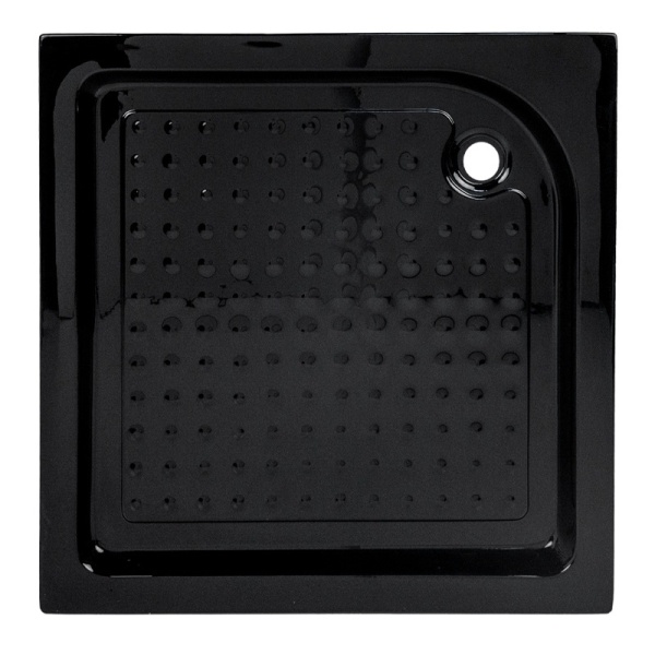 Cabina de dus KZ08D patrata 100x100cm, Negru+Cadita de dus SXL02C , Culoare Negru - Img 3