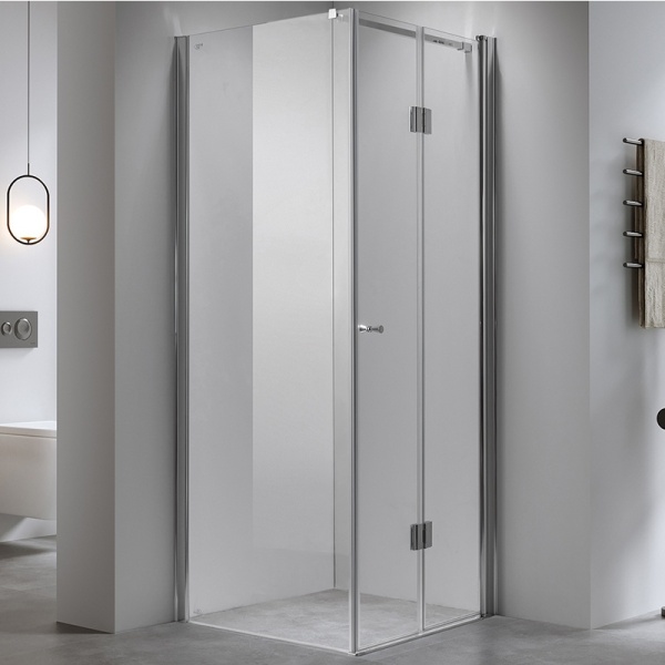 Cabina de dus KZ1180B Patrata ,Design Modern 90x90cm, Culoare Crom - Img 3