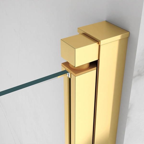 Cabina de dus KZ12D Dreptunghiulara , Design Modern 120x80cm , Culoare Auriu - Img 3
