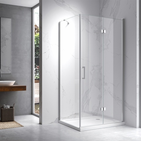 Cabina de dus KZ20C dimensiune 90X80cm culoare Crom - Img 3