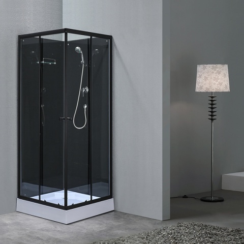 Cabina de dus patrata cu hidromasaj, Dimensiune 90x90 cm, Inaltime 210 cm - Img 3