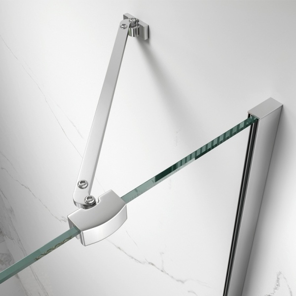 Cabina de dus patrata din sticla securizata cu rame cromate KZ20B 80 x 80 cm - Img 6