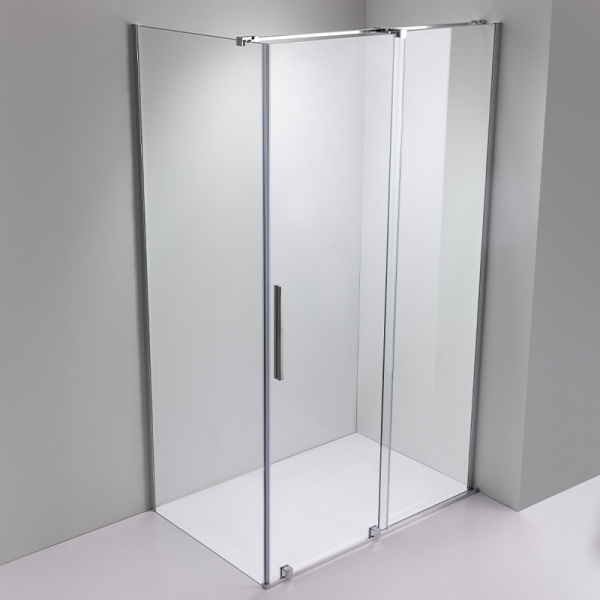 Cabina de dus rectangulara ASTRA-CH-A-140+B80+E cromata 140x80 cm 8 mm - Img 2