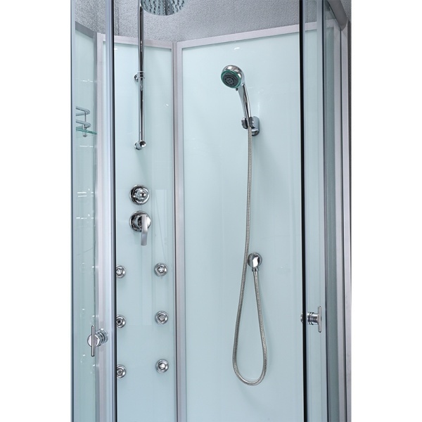 Cabina de dus WSH7703A cu Hidromasaj, Dimensiune 80x80cm, Culoare Crom - Img 6