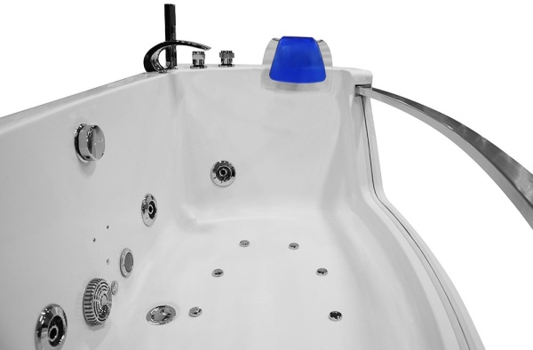 Cad?? Spa Premium cu Hidromasaj, 175x89x60 cm, Tetiere Albastre, 2 Locuri - Img 8