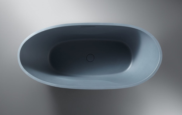 Cada De Baie Freestanding, Desing Modern 170x80x71cm, Strat Abraziv, Culoare Albastru Gri - Img 2