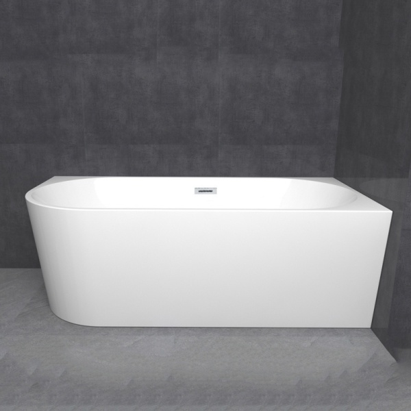 Cada de baie MERA 509A/Dreapta, Dimensiune 140x75cm, Culoare Alb, Deversor Crom - Img 6