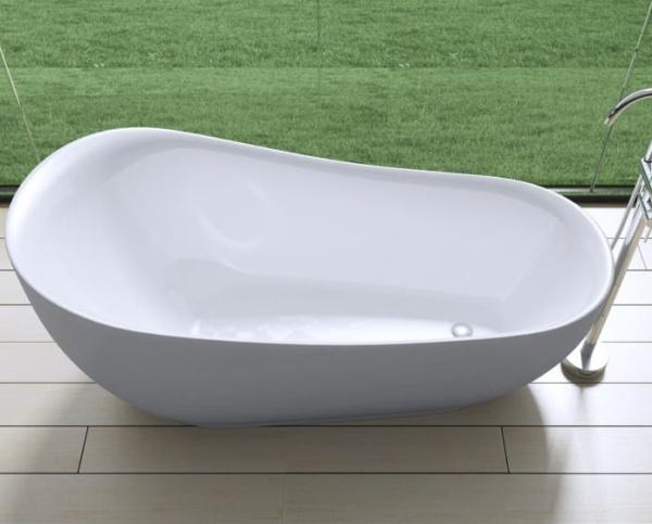 Cada de baie PRO LAURA 160 cm , free-standing, design modern, Alba - Img 6