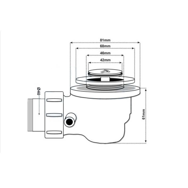 Cadita de dus dreptunghiulara inalta antiaderenta SXL04C 120 x 90 cm alba - Img 8