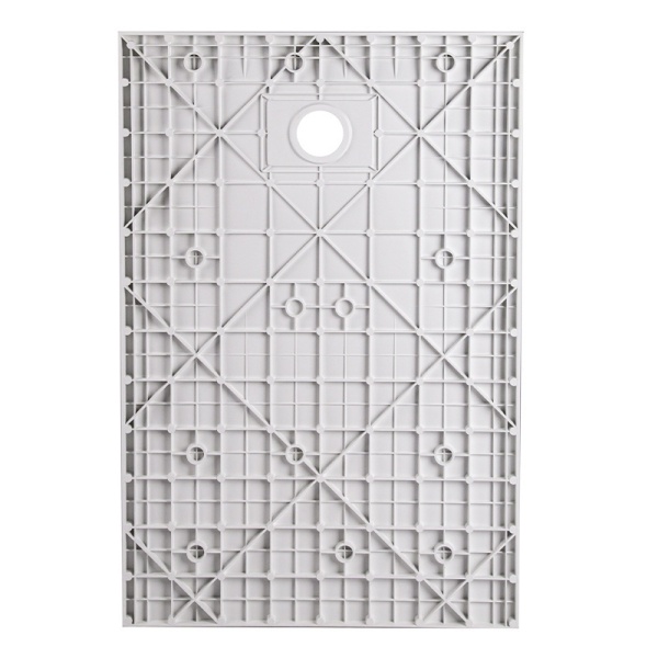 Cadita de dus dreptunghiulara model marmura Riko 100 x 80 cm alba - Img 8