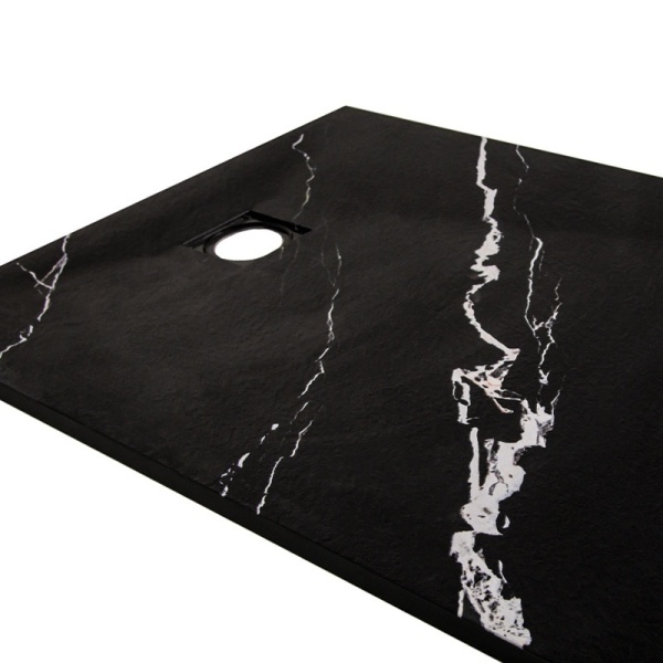 Cadita de dus Riko SLIM, Dimensiune 100x80cm, Marmura Neagra - Img 3