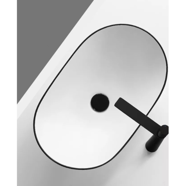 Chiuveta de blat PRO ZUZAN alb,cu margine neagra,dimensiune 60,5 x 36 x 15 cm - Img 3