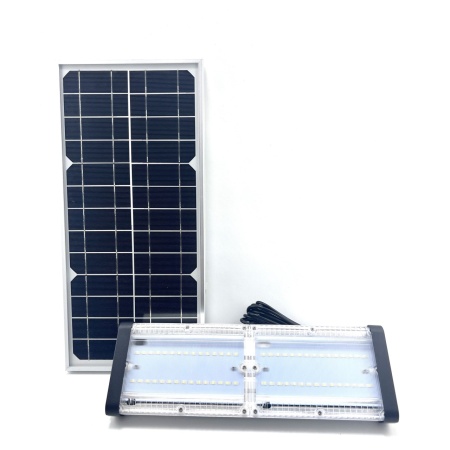 Lampa Solara De Exterior LED, NeoSimply, 6000 Lumens, Echivalent 600W incandescent, 60 led-uri, IP65, cu 3 moduri smart de operare, telecomanda si panou solar detasat prin cablu (4m) - Img 3