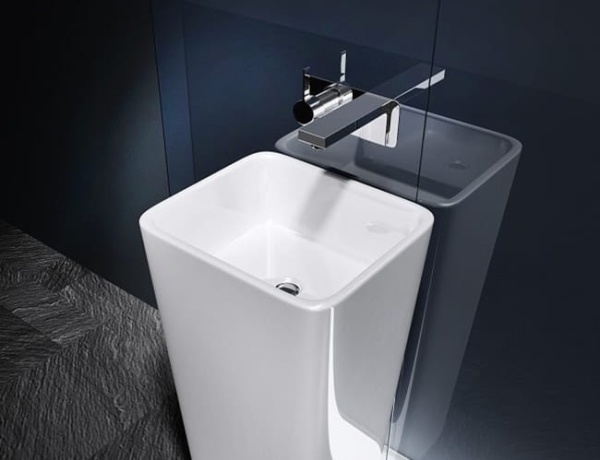 Lavoar Independent Monolit PRO MODENA, Dimensiuni 40.5x35.5 X 81.5 Cm, Forma Rectangulara, Alb - Img 3
