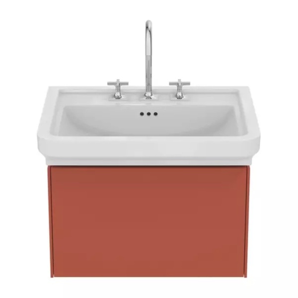 Lavoar pe mobilier Ideal Standard Atelier Calla alb lucios 67 cm cu 3 orificii baterie - Img 6
