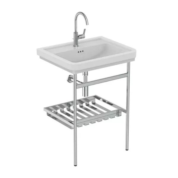 Lavoar pe mobilier Ideal Standard Atelier Calla alb lucios 67 cm cu orificiu baterie si preaplin - Img 5