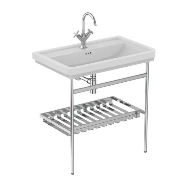 Lavoar pe mobilier Ideal Standard Atelier Calla alb lucios 87 cm cu orificiu baterie si preaplin - Img 5