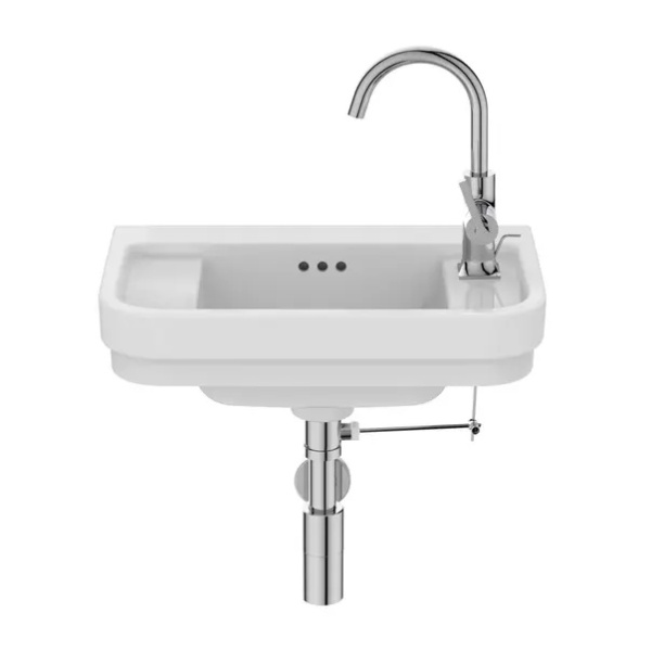 Lavoar suspendat Ideal Standard Atelier Calla alb lucios 50 cm cu orificiu baterie dreapta - Img 8