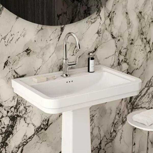 Lavoar suspendat Ideal Standard Atelier Calla alb lucios 72 cm cu orificiu baterie si preaplin - Img 11