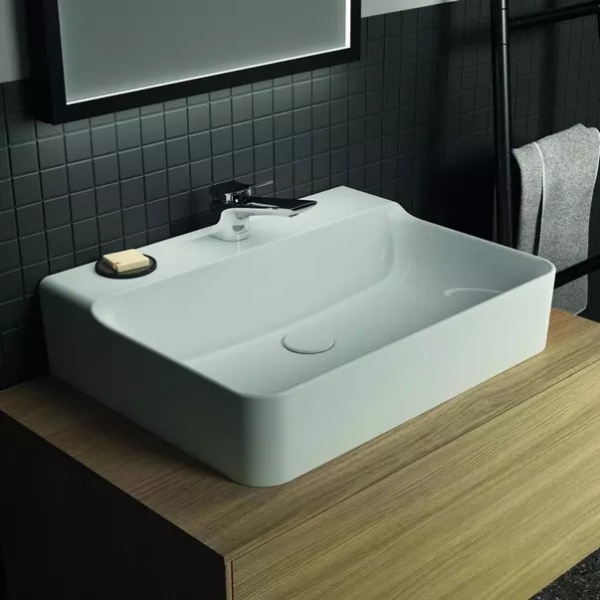 Lavoar suspendat Ideal Standard Atelier Conca 60 cm alb lucios cu orificiu baterie - Img 11
