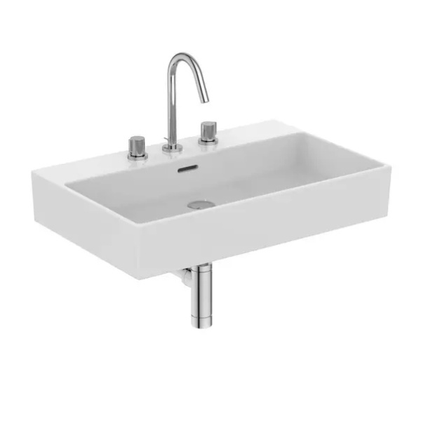 Lavoar suspendat Ideal Standard Atelier Extra alb lucios cu 3 orificii baterie si preaplin 70 cm - Img 5