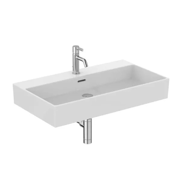 Lavoar suspendat Ideal Standard Atelier Extra alb lucios cu orificiu baterie si preaplin 80 cm - Img 2