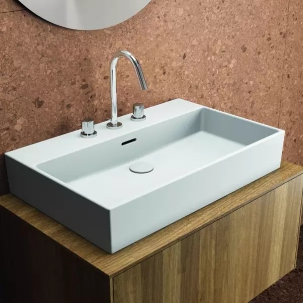 Lavoar suspendat Ideal Standard Atelier Extra cu 3 orificii baterie si preaplin alb lucios 50 cm - Img 11