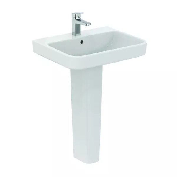 Lavoar suspendat Ideal Standard i.life B alb lucios 60 cm cu orificiu baterie si preaplin - Img 5