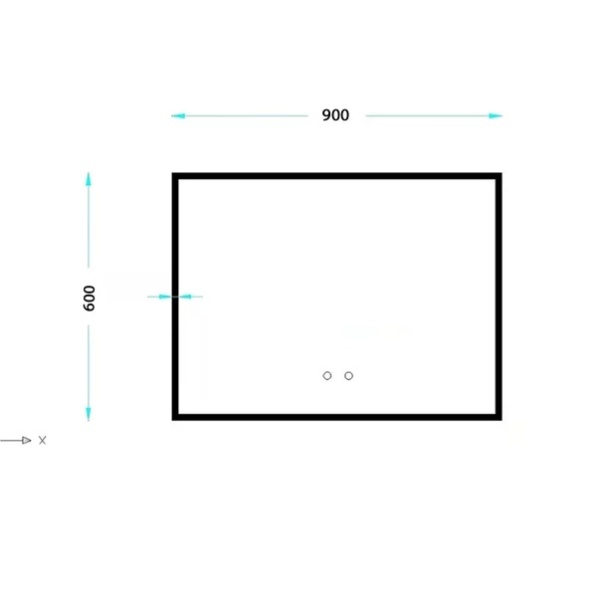 Oglinda dreptunghiulara Fluminia Siza cu iluminare LED si dezaburire 60 cm - Img 2
