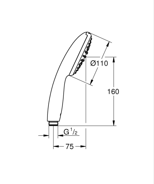 Para de dus Grohe New Tempesta 110 crom lucios - Img 4