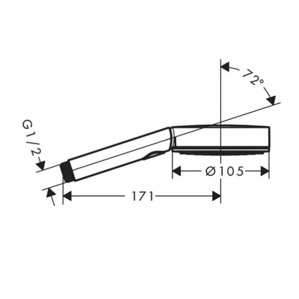 Para de dus Hansgrohe Pulsify Select 105 Relaxation negru mat 3 functii - Img 2