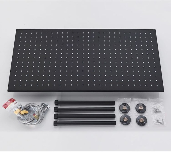 Set baterie PRO11 cu termostat, doua functii, incastrata in perete,para patrata tip ploaie, 80X40cm - Img 4