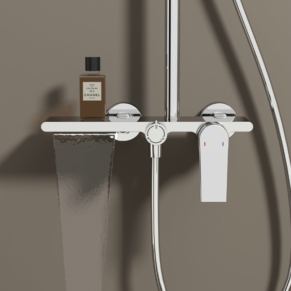 Set de dus AMANDA, Cu trei functii, Design modern , Culoare Crom - Img 3