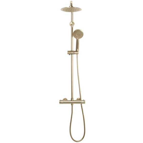 Set de dus Rea Bliss cu doua functii, Cap Termostatic, Culoare Brush Gold - Img 3