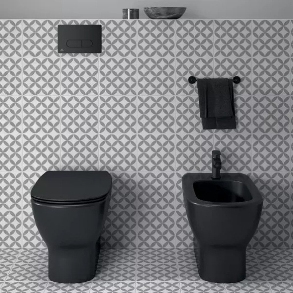 Set rezervor WC cu cadru Ideal Standard ProSys si clapeta Oleas M3 negru mat - Img 8