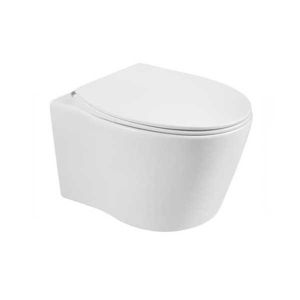 Set Vas WC PRO GEBERIT, Montaj Suspendat, Ceramica Sanitara, Vas WC ALBA RIMLESS + Capac Soft-Close SLIM Inclus + Cadru + Clapeta - Img 6