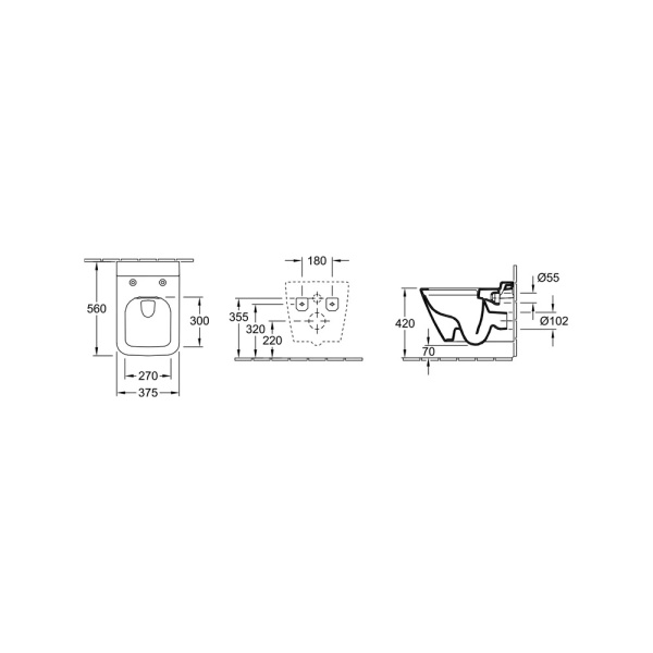 Set vas wc suspendat Villeroy&amp;Boch Finion DirectFlush alb cu capac soft close - Img 2