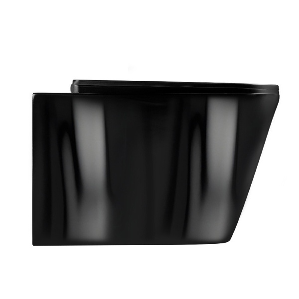 Vas Wc suspendat Rain rimless negru, capac softclouse inclus - Img 6