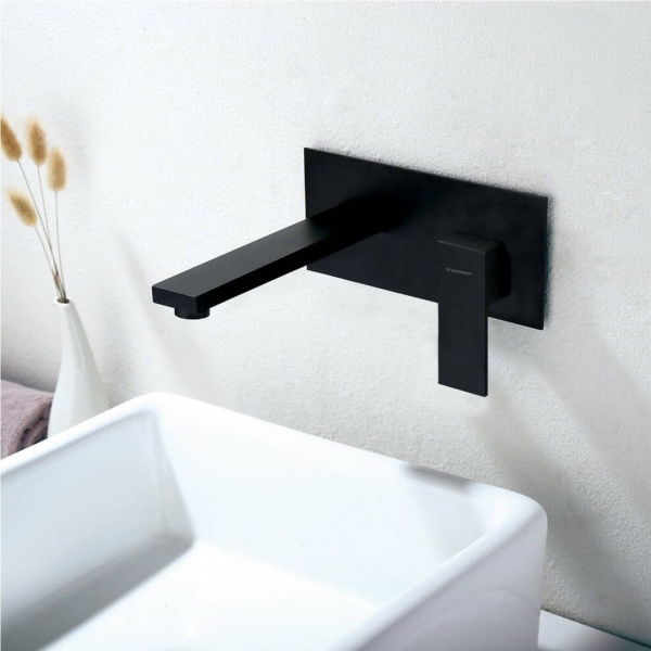 Baterie lavoar PRO QUADRO BLACK,montaj incastrat in perete, finisaj Negru , design minimalist - Img 4