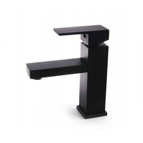 Baterie lavoar PRO QUADRO Low 3020-A, Montaj pe blat, inaltime 18cm, finisaj Negru Mat - Img 2