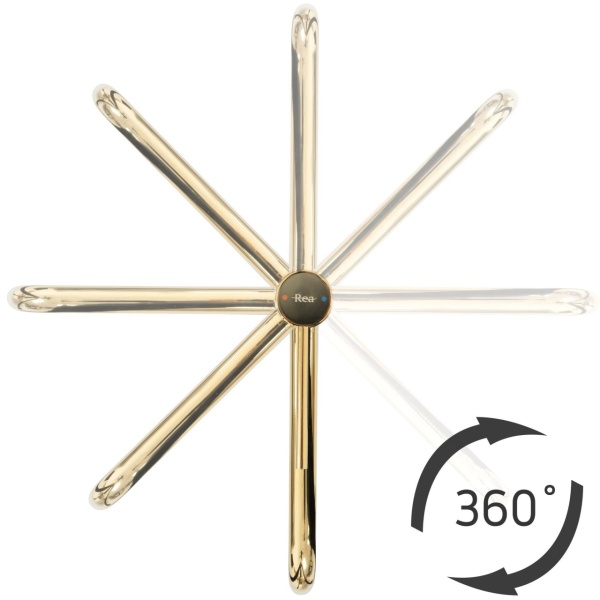 Baterie Lavoar REA LUGANO slim gold, Montaj Pe Blat, Inaltime 33 Cm, Finisaj Auriu - Img 3