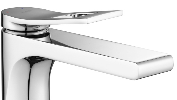 Baterie Lavoar REA SOUL CHROM HIGH , Montaj Pe Blat, Capat Fix, Inaltime 22.5 Cm, Finisaj Crom - Img 3