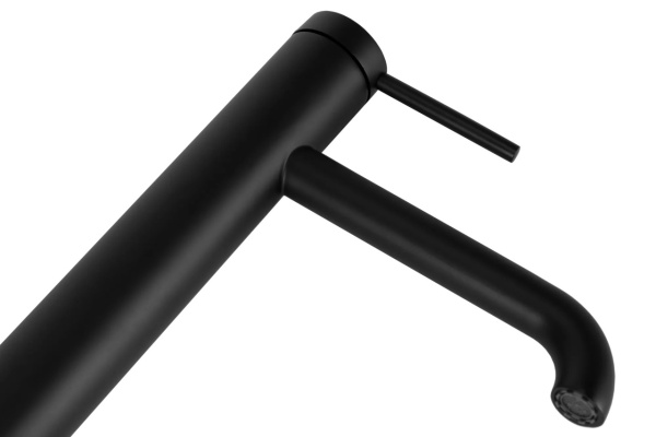 Baterie Lavoar REA SPOT BLACK HIGH, Montaj Pe Blat, Capat Fix, Monocomanda, Inaltime 28 Cm, Negru - Img 4