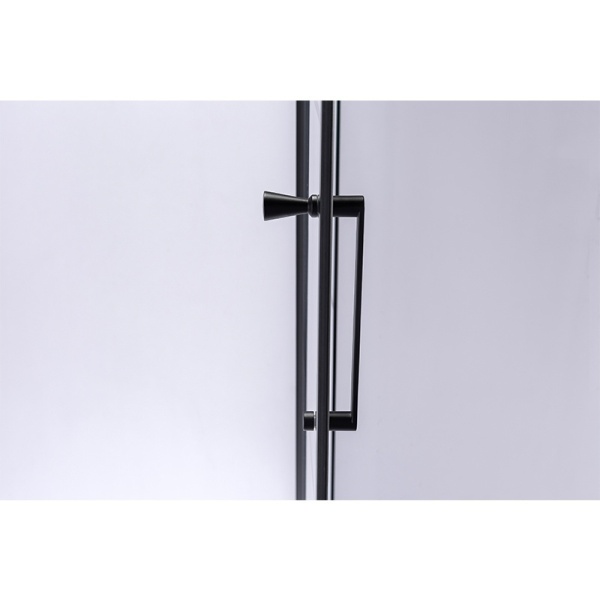 Cabina de dus BS06A Pentagonala 80x80cm, Cu Cadita de dus , Design Modern, Culoare Negru - Img 5