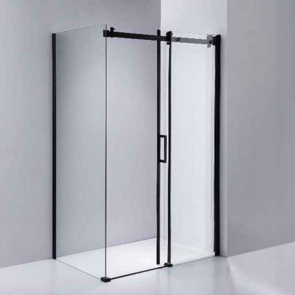 Cabina de dus BS14C Dreptunghiulara , Dimensiune 120x90xm, Culoare Negru - Img 5