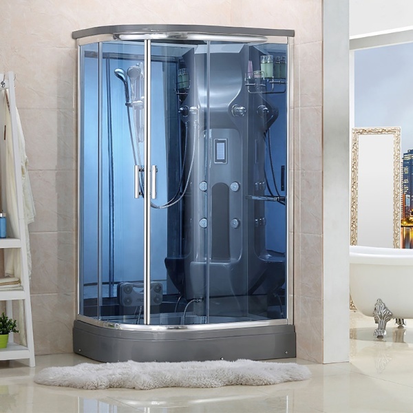 Cabina de dus cu Hidromasaj si Functie Sauna cu Abur MO-02188GS, montaj pe stanga, 120X88X220CM - Img 2